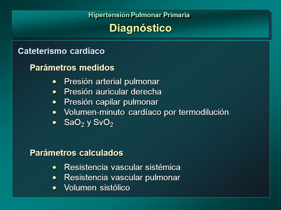 Hipertensión pulmonar y volumen sistólico